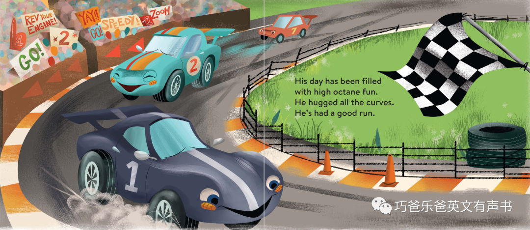 Race Car Dreams By Sharon Chriscoe高清绘本内页6-巧爸乐爸-绘本推荐