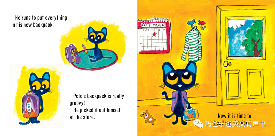 Pete the Kitty's First Day of Preschool by James Dean高清绘本内页8-巧爸乐爸-绘本推荐