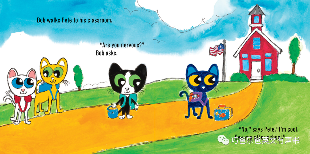 Pete the Kitty's First Day of Preschool by James Dean高清绘本内页11-巧爸乐爸-绘本推荐