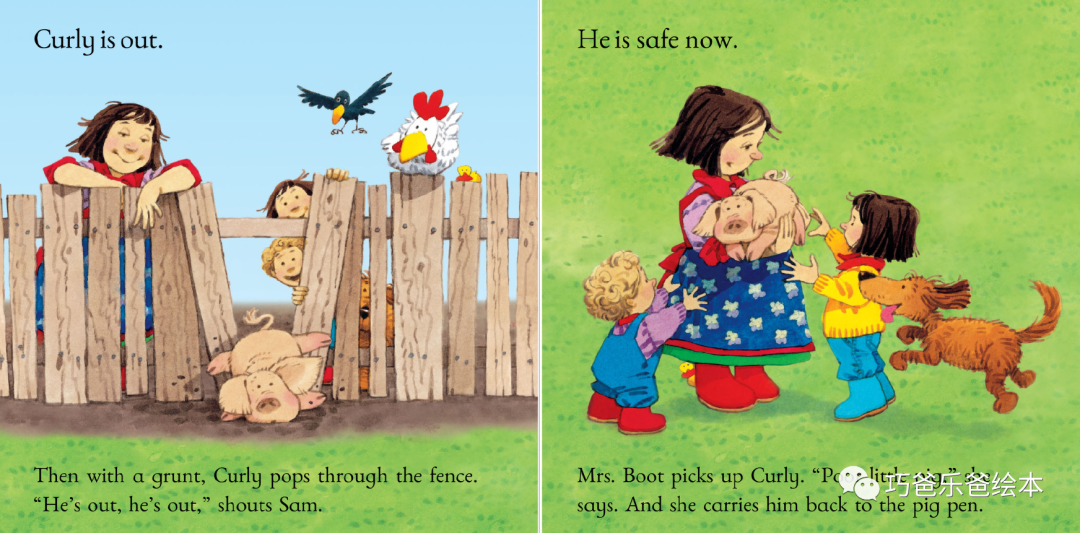 Pig Gets Stuck Usborne Farmyard Tales by Heather Amery高清绘本内页12-巧爸乐爸-绘本推荐