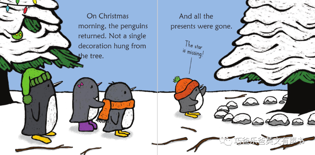 Penguin's Christmas Wish by Salina Yoon高清绘本内页11-巧爸乐爸-绘本推荐