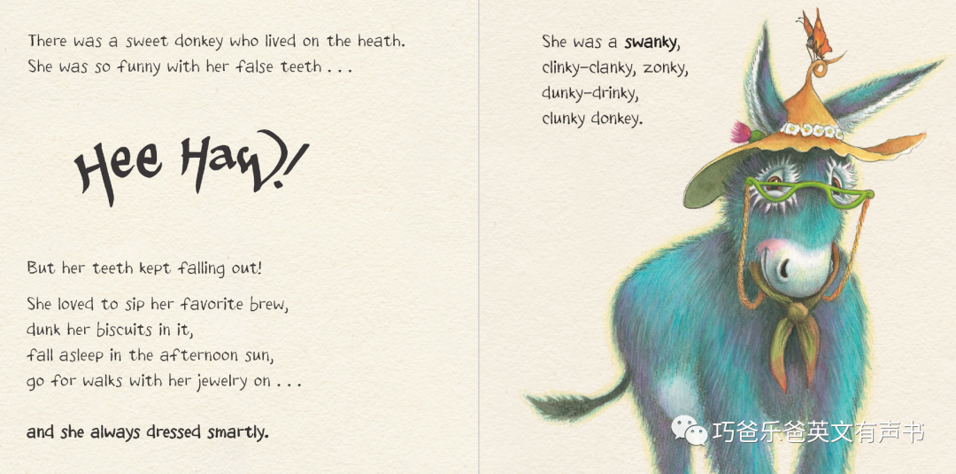 憨笑的驴子奶奶 The Grinny Granny Donkey by Craig Smith高清绘本内页9-巧爸乐爸-绘本推荐