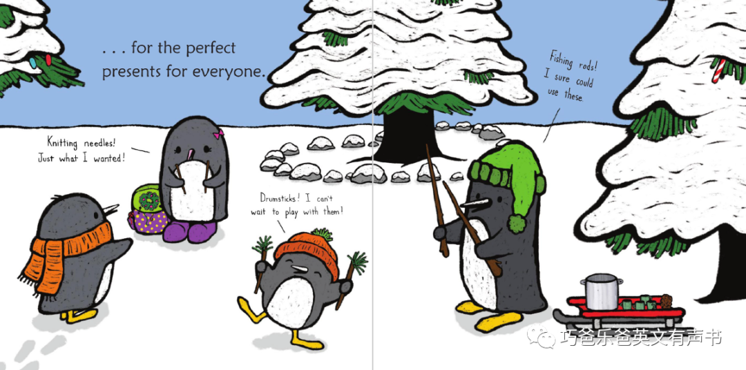 Penguin's Christmas Wish by Salina Yoon高清绘本内页14-巧爸乐爸-绘本推荐