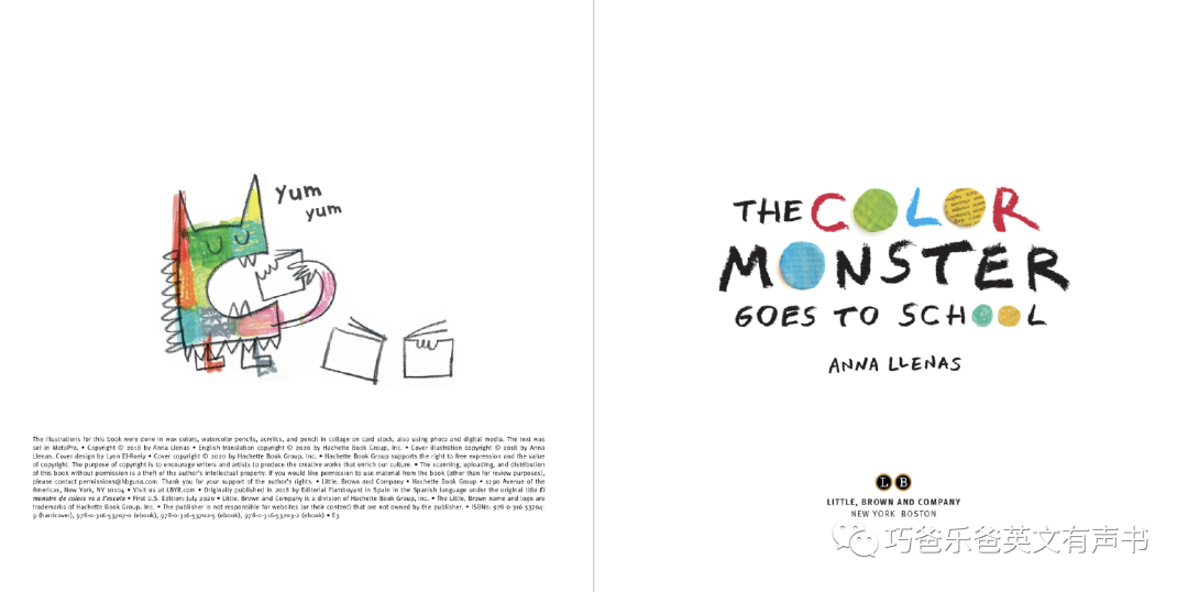 the color monster goes to school by  Anna Llenas高清绘本内页5-巧爸乐爸-绘本推荐