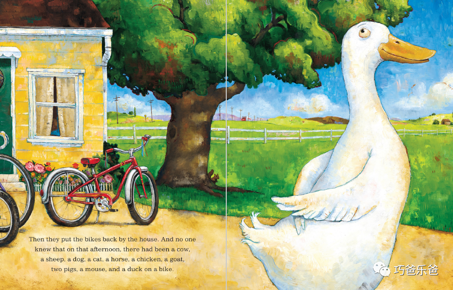 【原版有声书分享】Duck on a Bike by David Shannon高清绘本内页12-巧爸乐爸-绘本推荐