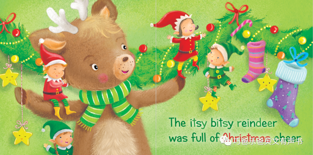 The Itsy Bitsy Reindeer By Jeffrey Burton高清绘本内页8-巧爸乐爸-绘本推荐