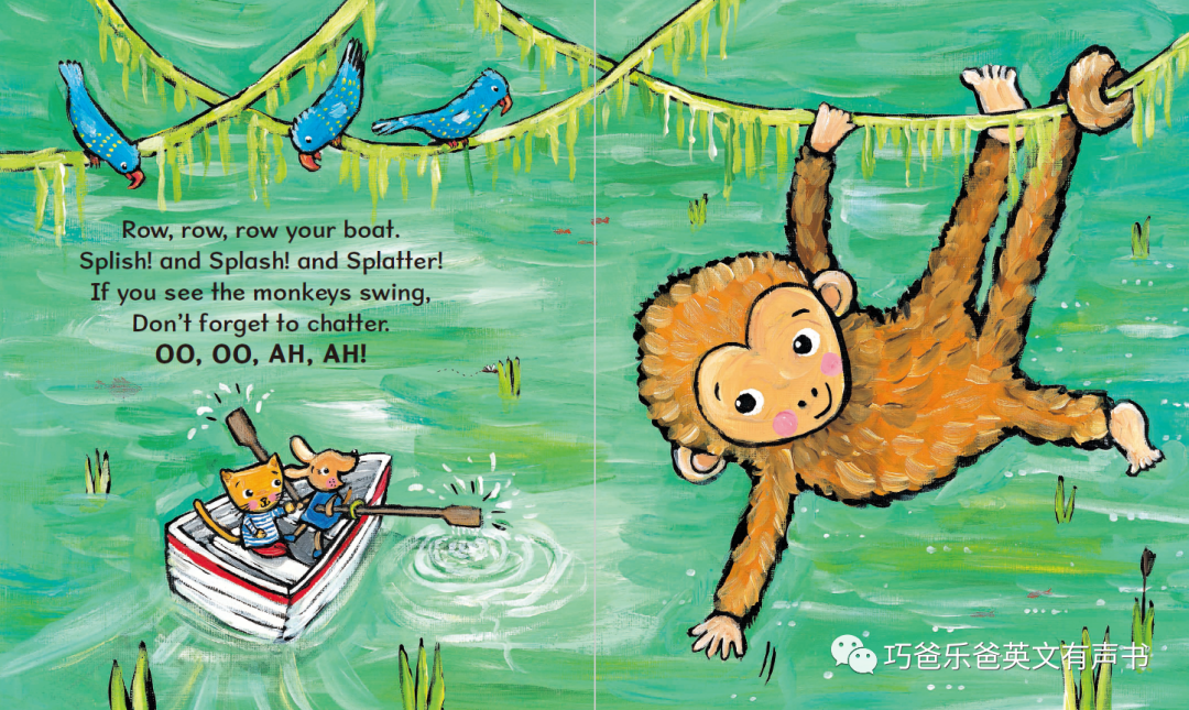 你的小船摇啊摇 Row, Row, Row Your Boat  by Jane Cabrera高清绘本内页8-巧爸乐爸-绘本推荐