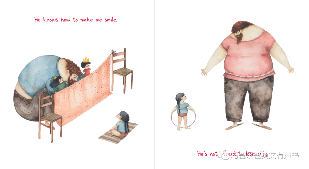 爸爸在身旁 DAD BY MY SIDE by Soosh高清绘本内页5-巧爸乐爸-绘本推荐