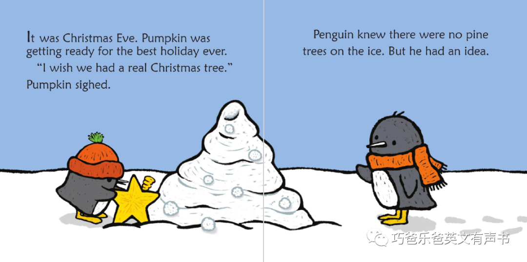 Penguin's Christmas Wish by Salina Yoon高清绘本内页5-巧爸乐爸-绘本推荐