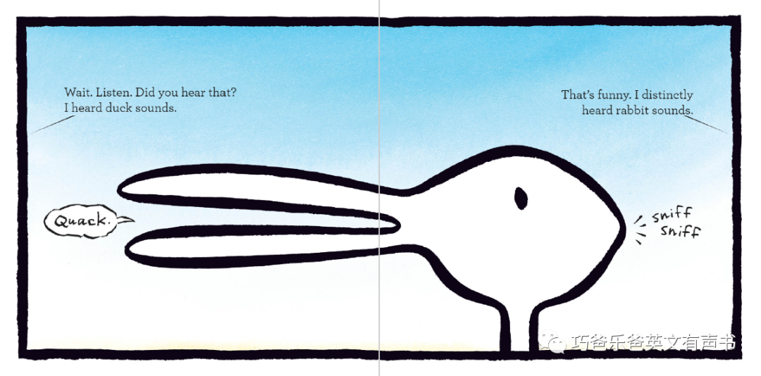 【原版有声书分享】Duck!Rabbit! by Amy Krouse Rosenthal高清绘本内页8-巧爸乐爸-绘本推荐