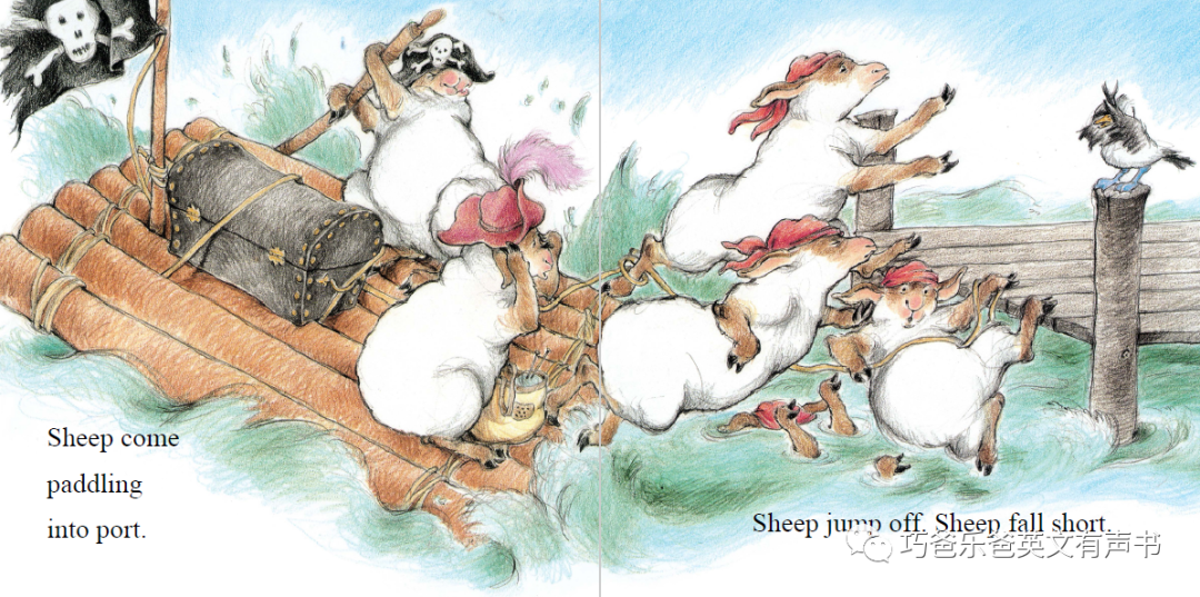 Sheep on a Ship by Nancy E. Shaw and Margot Apple高清绘本内页18-巧爸乐爸-绘本推荐