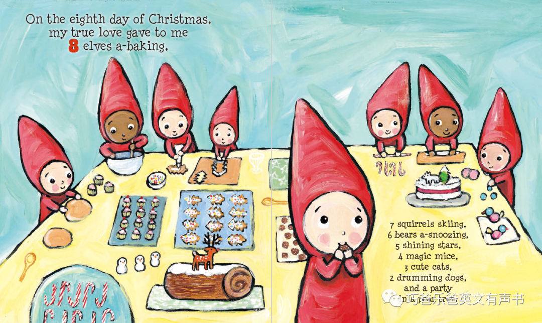 The Twelve Days of Christmas by Jane Cabrera高清绘本内页13-巧爸乐爸-绘本推荐