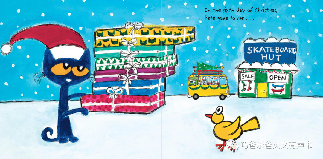 Pete the Cat's 12 Groovy Days of Christmas by James Dean高清绘本内页13-巧爸乐爸-绘本推荐