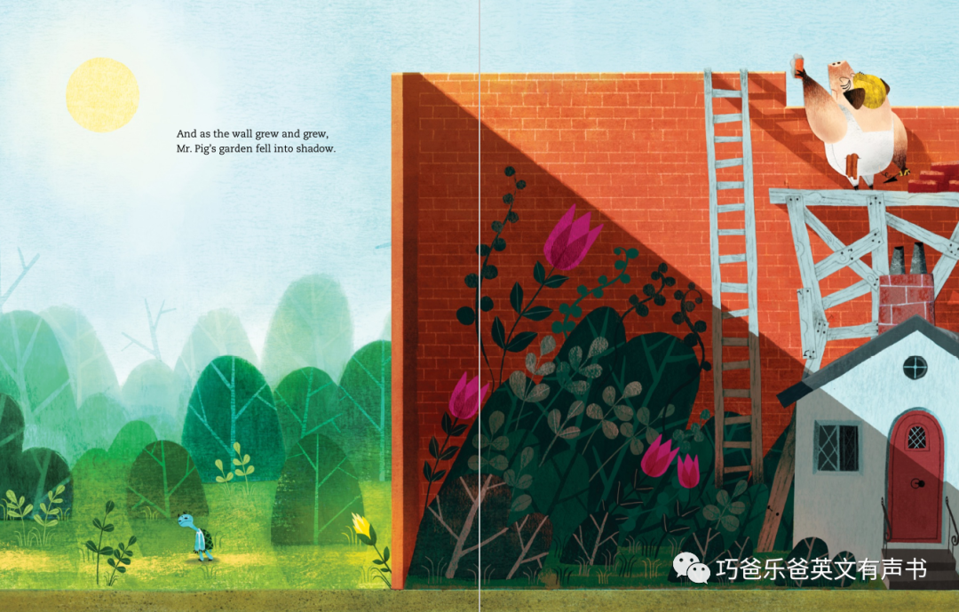 Mr. Pig's Big Wall by Glenn Hernandez高清绘本内页11-巧爸乐爸-绘本推荐