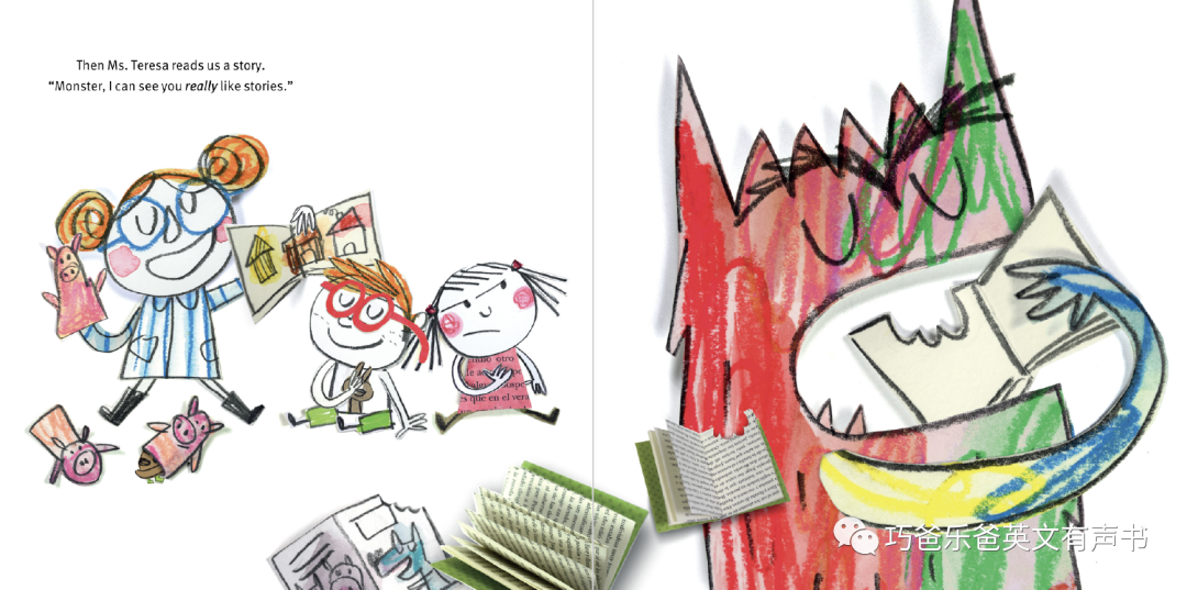 the color monster goes to school by  Anna Llenas高清绘本内页13-巧爸乐爸-绘本推荐