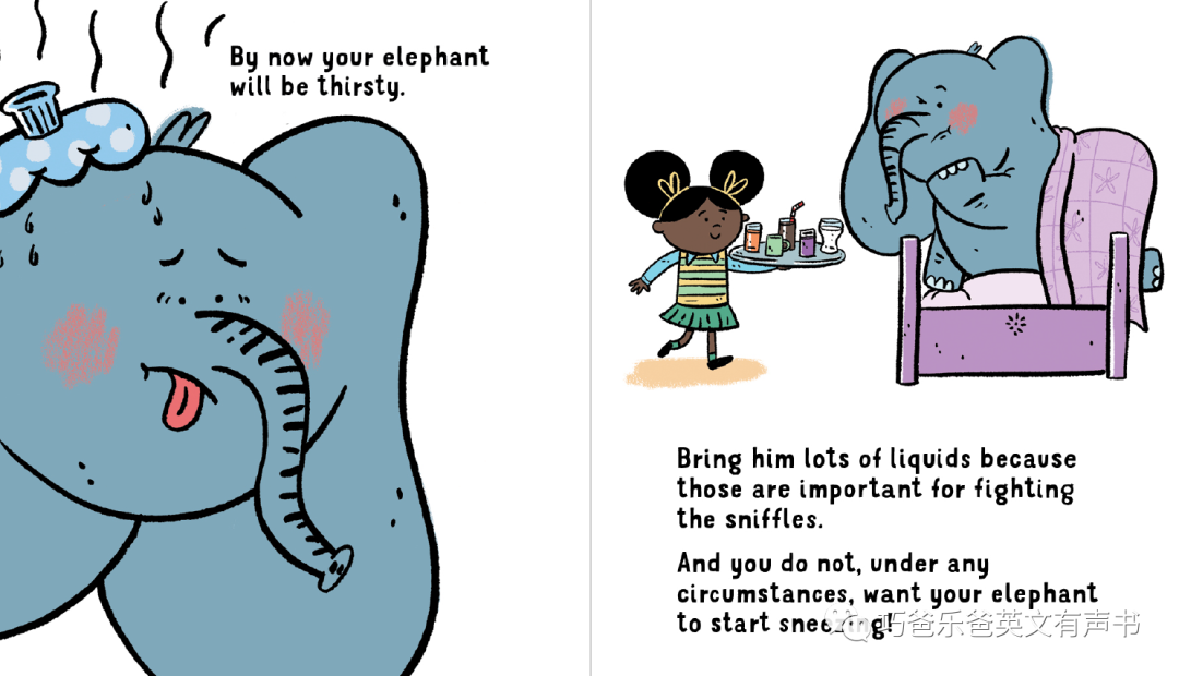 When Your Elephant Has the Sniffles By Susanna高清绘本内页12-巧爸乐爸-绘本推荐