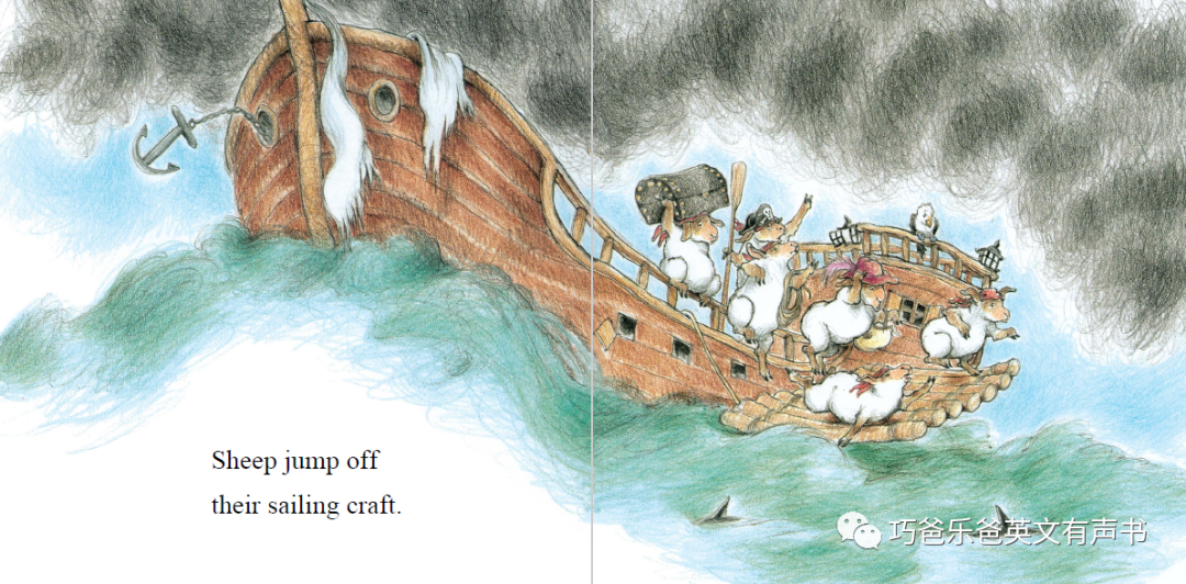Sheep on a Ship by Nancy E. Shaw and Margot Apple高清绘本内页15-巧爸乐爸-绘本推荐