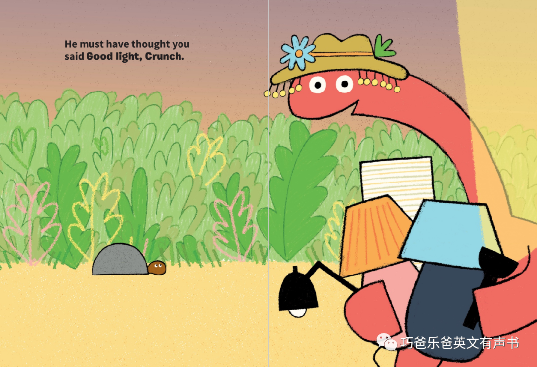 那只害羞的恐龙 Crunch the Shy Dinosaur by Cirocco Dunlap高清绘本内页19-巧爸乐爸-绘本推荐