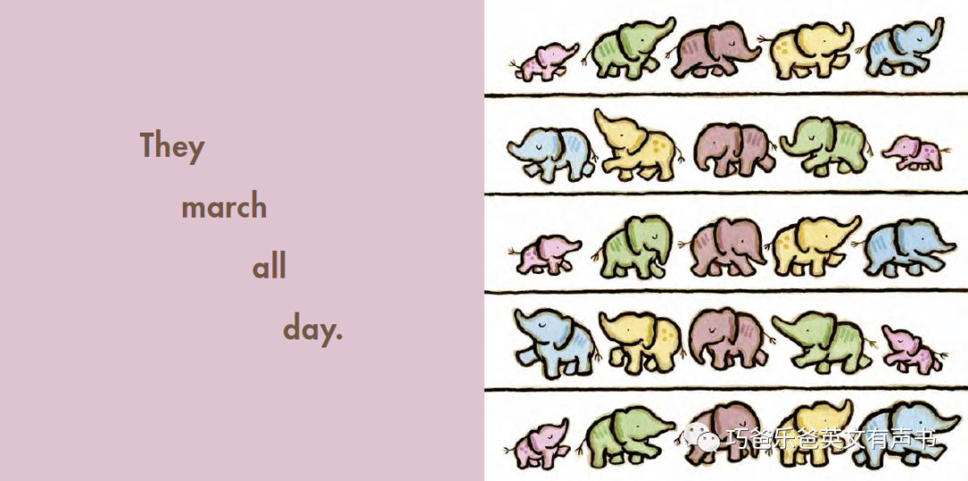 大象排队走 Parade of Elephants by Kevin Henkes高清绘本内页9-巧爸乐爸-绘本推荐