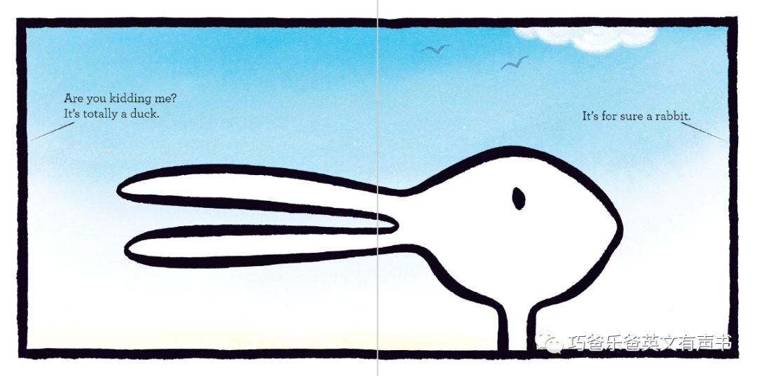 【原版有声书分享】Duck!Rabbit! by Amy Krouse Rosenthal高清绘本内页4-巧爸乐爸-绘本推荐