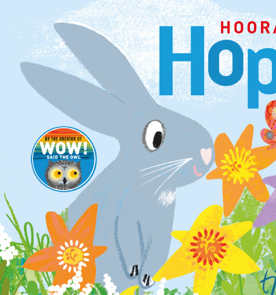 [英文有声书]小兔子找春天 Hooray for Hoppy By Tim Hopgood绘本封面-缩略图-巧爸乐爸-绘本推荐