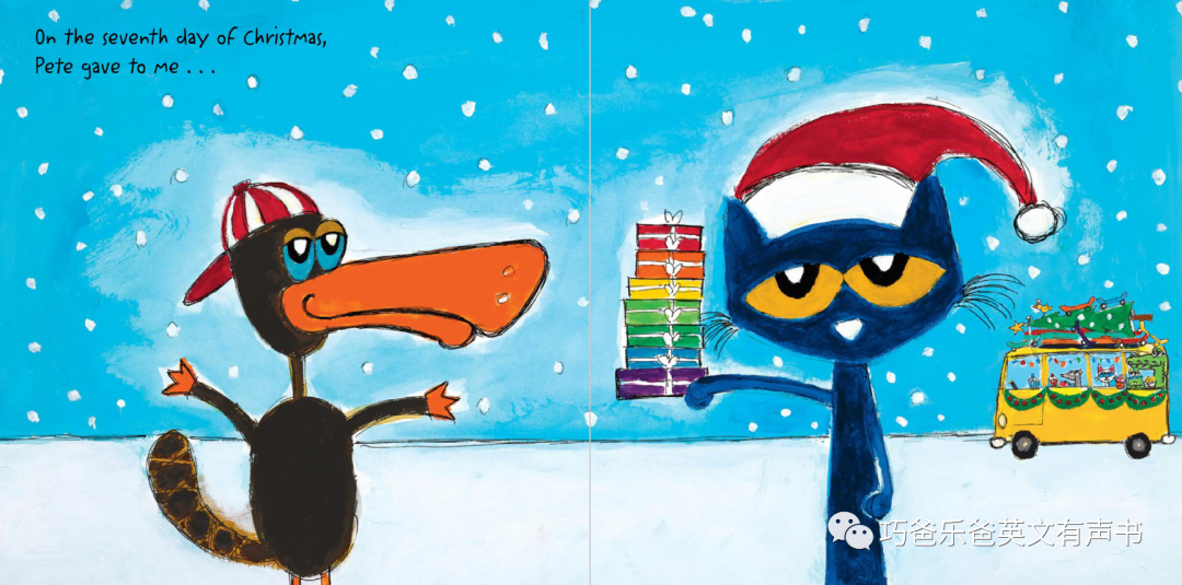 Pete the Cat's 12 Groovy Days of Christmas by James Dean高清绘本内页15-巧爸乐爸-绘本推荐