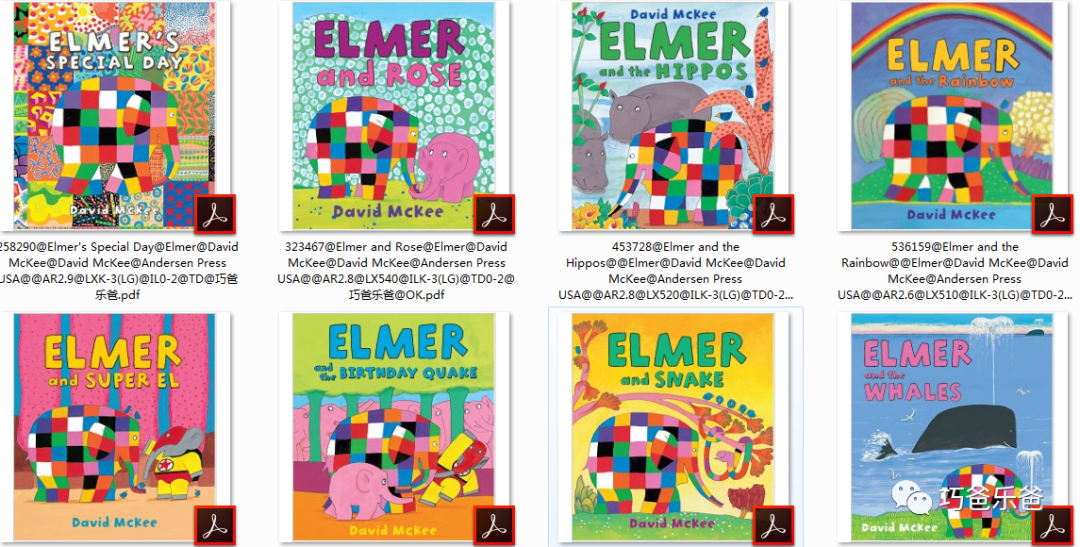 花格子大象艾玛绘本Elmer 系列故事高清绘本内页1-巧爸乐爸-绘本推荐