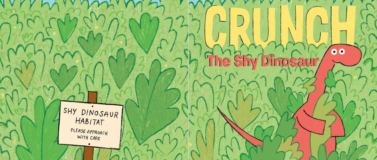 那只害羞的恐龙 Crunch the Shy Dinosaur by Cirocco Dunlap绘本封面-缩略图-巧爸乐爸-绘本推荐