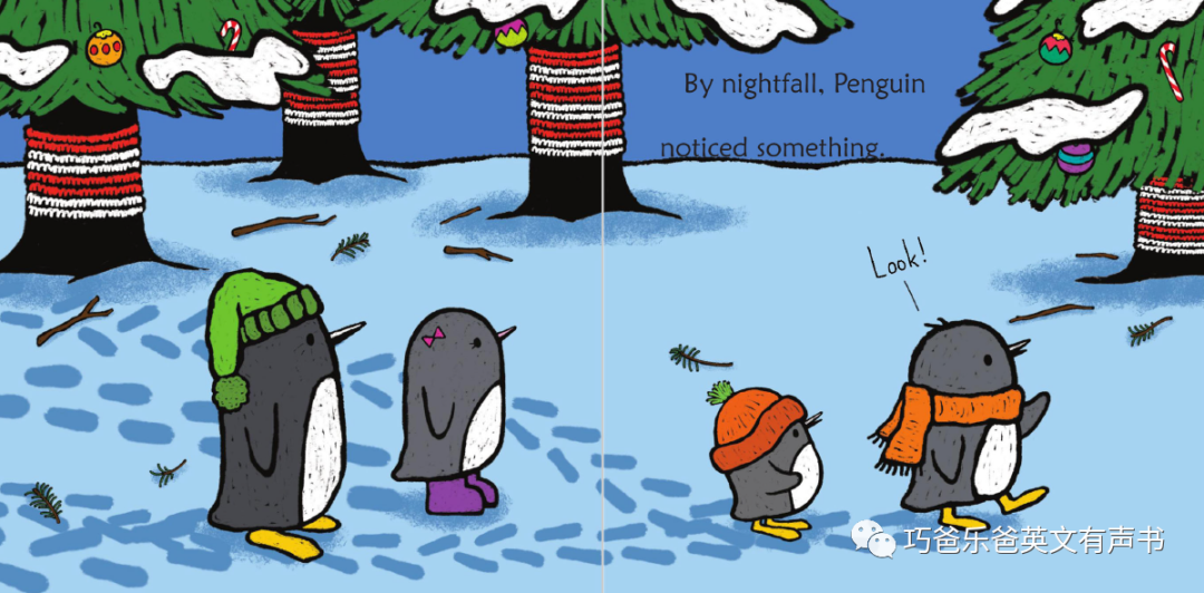 Penguin's Christmas Wish by Salina Yoon高清绘本内页18-巧爸乐爸-绘本推荐