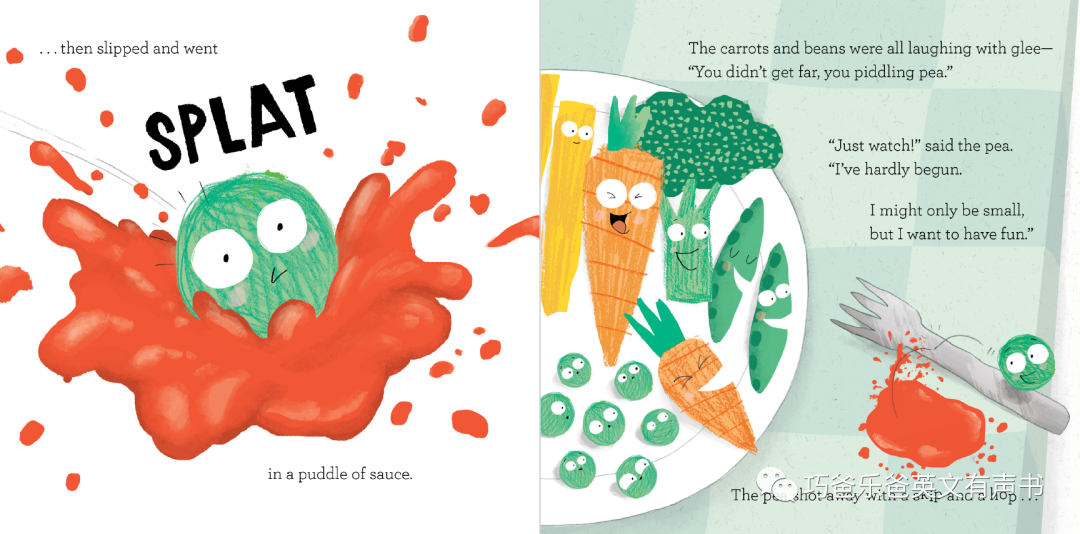 The Runaway Pea By Kjartan Poskitt高清绘本内页7-巧爸乐爸-绘本推荐