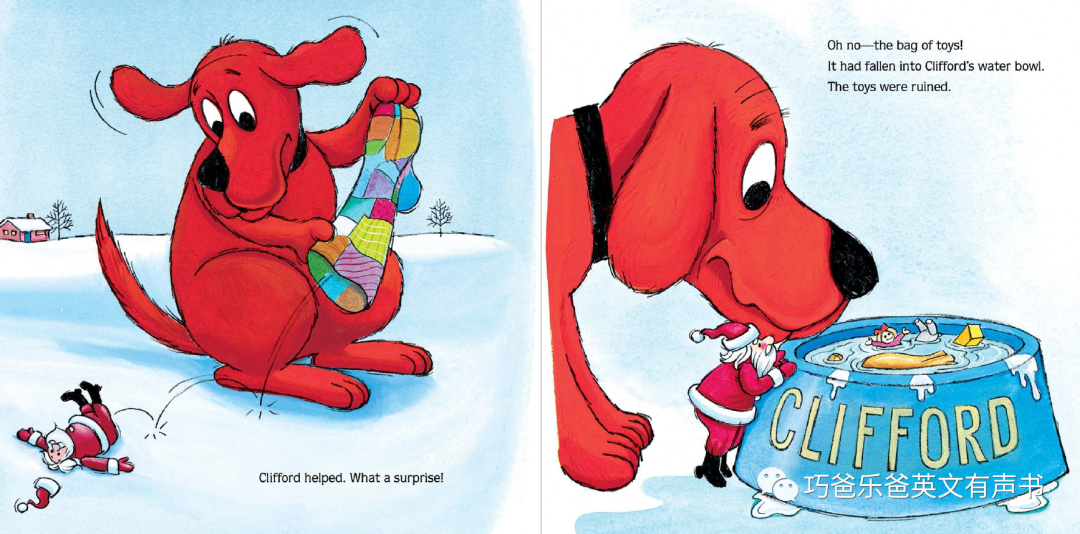 Clifford's Christmas By Norman Bridwell高清绘本内页16-巧爸乐爸-绘本推荐