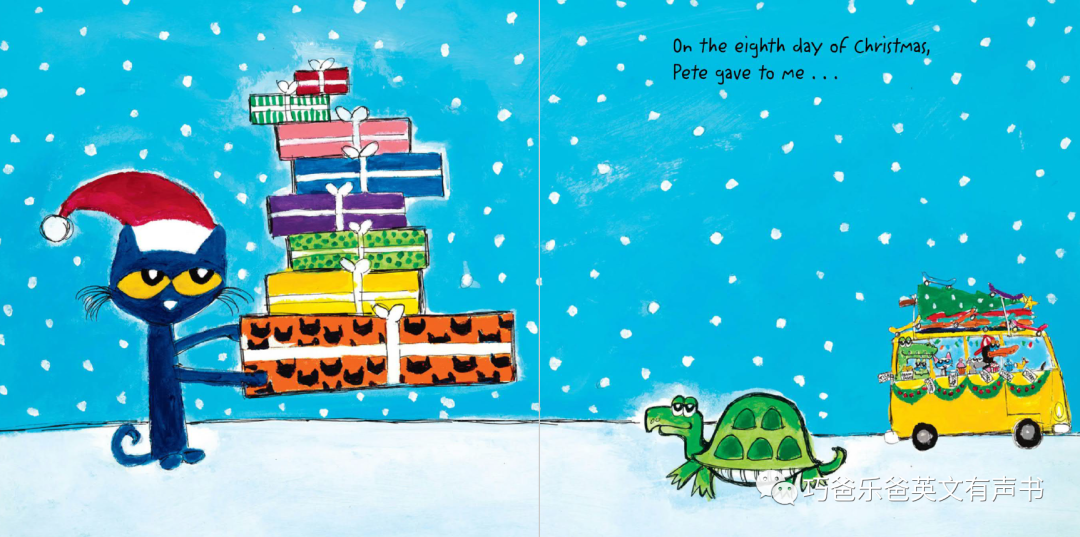 Pete the Cat's 12 Groovy Days of Christmas by James Dean高清绘本内页17-巧爸乐爸-绘本推荐