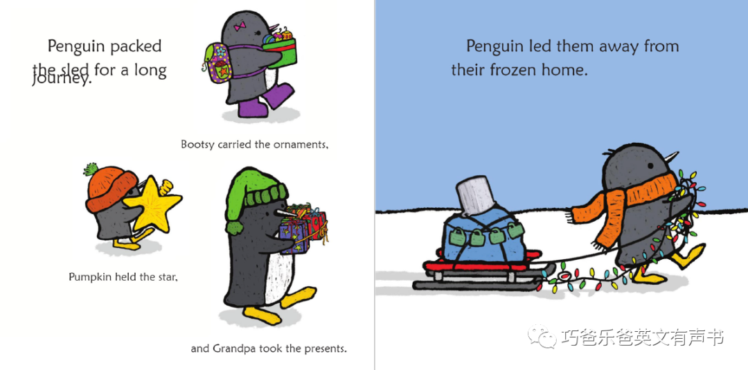 Penguin's Christmas Wish by Salina Yoon高清绘本内页6-巧爸乐爸-绘本推荐