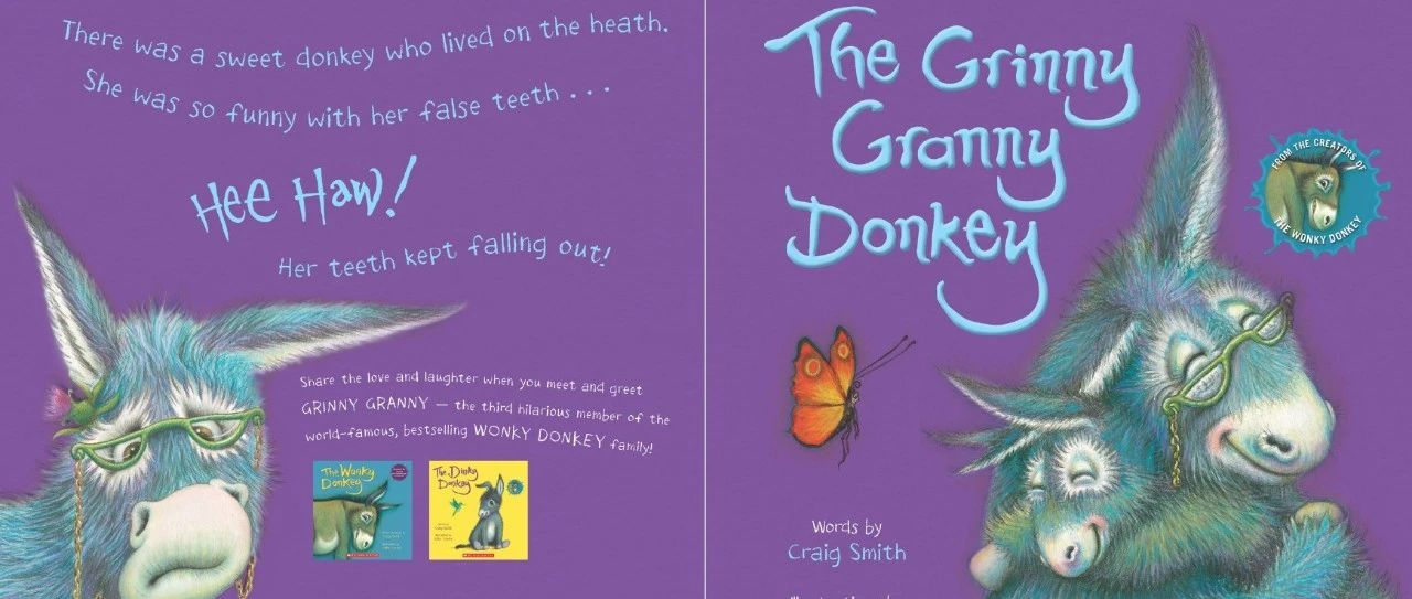 憨笑的驴子奶奶 The Grinny Granny Donkey by Craig Smith绘本封面-缩略图-巧爸乐爸-绘本推荐