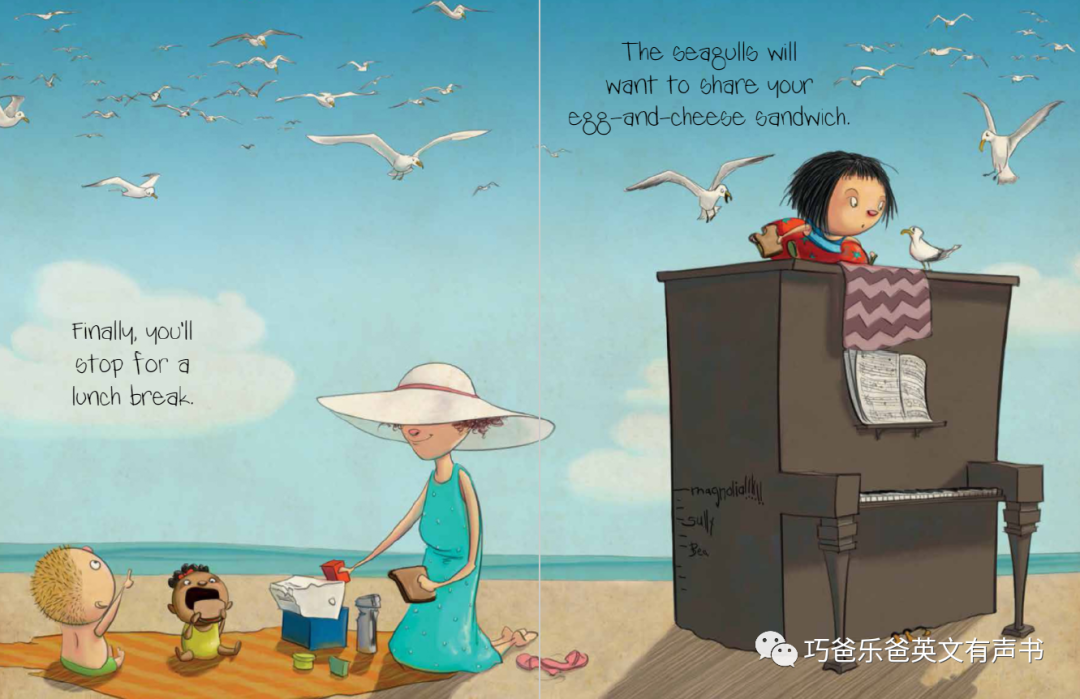 If You Ever Want To Bring A Piano To The Beach, Don't!高清绘本内页11-巧爸乐爸-绘本推荐