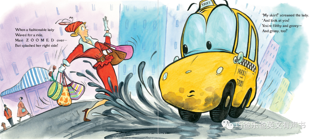 Maxi the Little Taxi By Elizabeth Upton高清绘本内页9-巧爸乐爸-绘本推荐