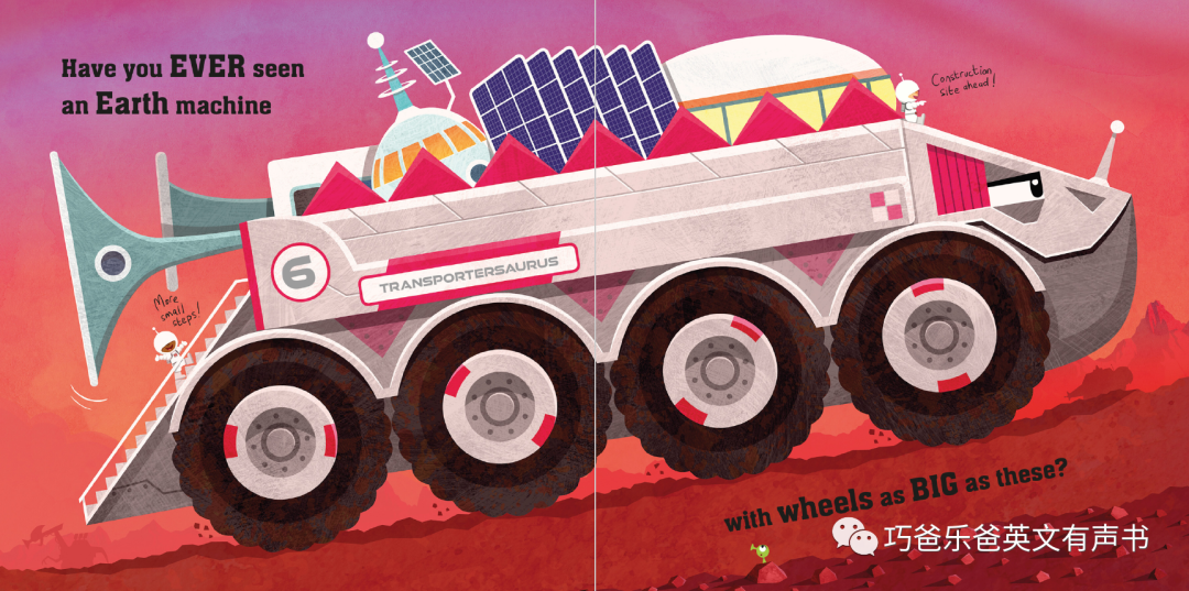 忙碌的恐龙车之火星支援 Diggersaurs Mission to Mars高清绘本内页12-巧爸乐爸-绘本推荐