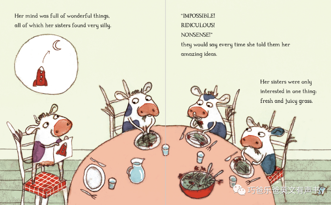 爱爬树的奶牛 The Cow Who Climbed a Tree By Gemma Merino高清绘本内页6-巧爸乐爸-绘本推荐