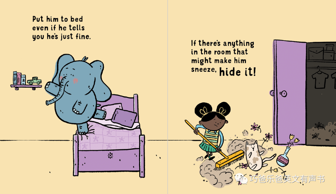 When Your Elephant Has the Sniffles By Susanna高清绘本内页7-巧爸乐爸-绘本推荐