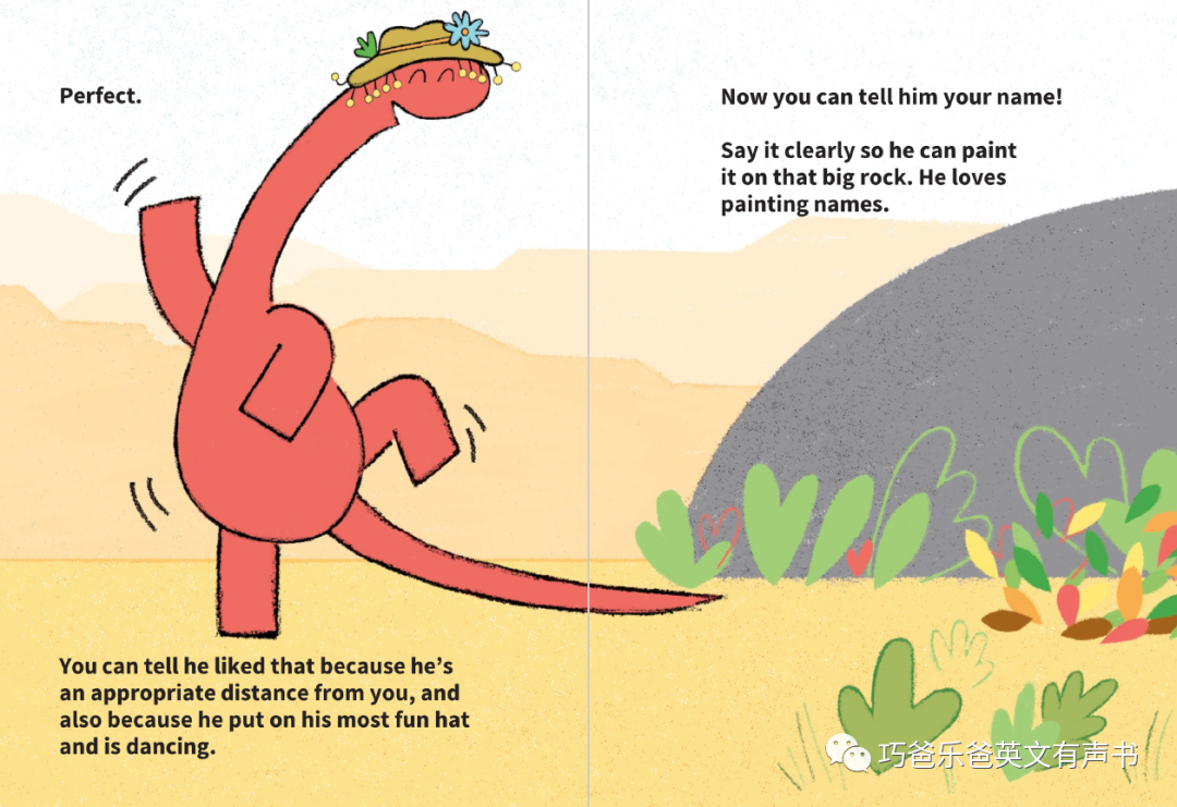 那只害羞的恐龙 Crunch the Shy Dinosaur by Cirocco Dunlap高清绘本内页12-巧爸乐爸-绘本推荐