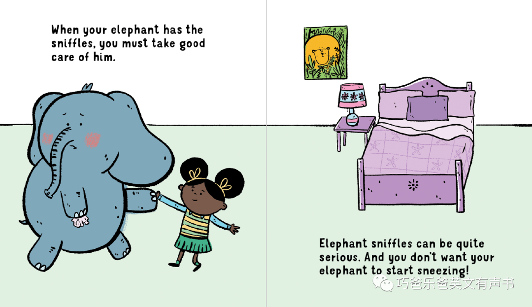 When Your Elephant Has the Sniffles By Susanna高清绘本内页6-巧爸乐爸-绘本推荐