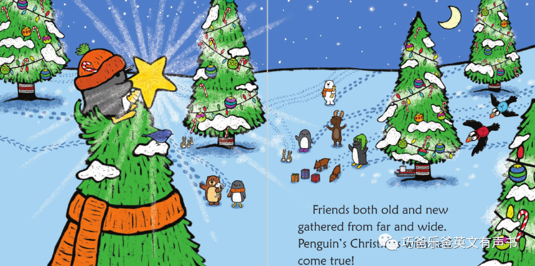 Penguin's Christmas Wish by Salina Yoon高清绘本内页20-巧爸乐爸-绘本推荐
