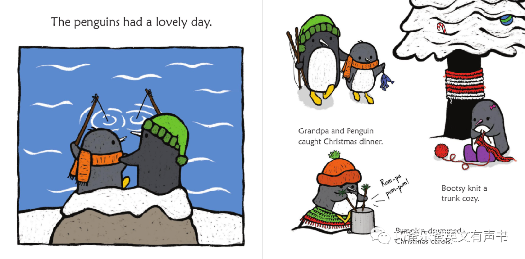 Penguin's Christmas Wish by Salina Yoon高清绘本内页15-巧爸乐爸-绘本推荐